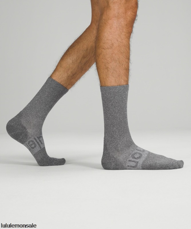 Lululemon Deutschland DELULU888 | Power Stride Crew Socke Graphitgrau Meliert